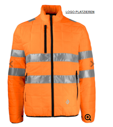 6444 GESTEPPTE LEICHTE JACKE - ZIP IN INNEN JACKE EN ISO 20471 KLASSE 3 Gr. M